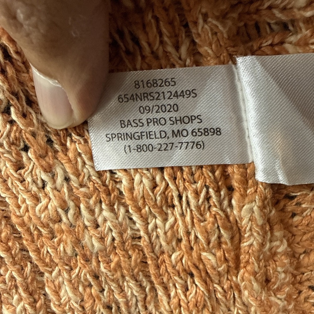 Natural Reflections Sweater Womens Orange Hooded‎ Knit Pullover Pocket - Picture 8 of 8